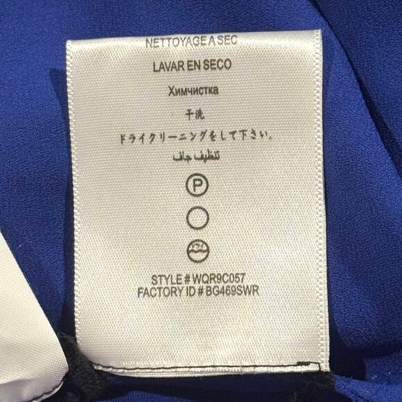 NWT BCBGMaxazria Romper Contemporary Minimalist Athleisure Tie Blue Black Small - Picture 5 of 7